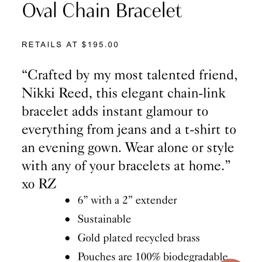 Rachel Zoe Gold Chain Bracelet - Picture 3 of 5